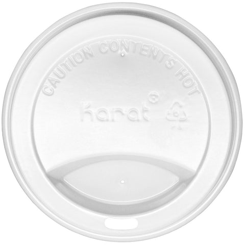 Karat - Sipper dome WHITE Lid for 10-24oz Hot Cups - C-KDL516 - Case of 1000
