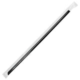 Karat - Straws - 9 inch Jumbo Black Wrapped Straws - C9035 - case of 2000