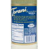 Torani Syrup - SUGAR FREE - Vanilla - 750 ml