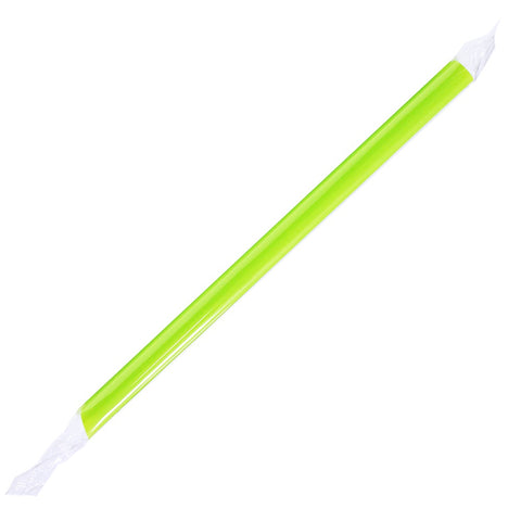 Karat - Straws - 9 inch Colossal, Boba, Green, Wrapped Straws - C9060s - case of 1600